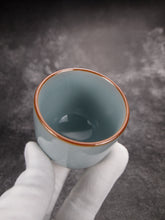 Load image into Gallery viewer, 100ml Azure Ruyao Zhili Teacup 汝窑天青直立杯
