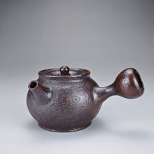 Load image into Gallery viewer, Wood Fired Dark Ash Side Handle Nixing Teapot by Li Wenxin 李文新柴烧侧把壶 100ml
