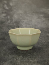 Load image into Gallery viewer, 100ml Renaissance Series Ruyao Big Octagon Teacup 汝窑复古釉八角杯
