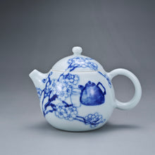 Load image into Gallery viewer, 100ml Fully Handmade Qinghua Jingdezhen Fine Porcelain Teapot by KuangShi 耕隐艺品匡石手绘龙蛋壶
