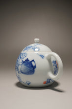 Load image into Gallery viewer, Qinghua Teapot Jingdezhen Fine Porcelain Teapot by KuangShi 耕隐艺品匡石手绘龙蛋壶 100ml
