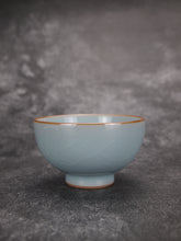 Load image into Gallery viewer, 100ml Azure Ruyao PinmingTeacup 汝窑天青品茗杯
