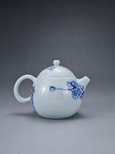 Load image into Gallery viewer, 100ml Fully Handmade Qinghua Jingdezhen Fine Porcelain Teapot by KuangShi 耕隐艺品匡石手绘龙蛋壶
