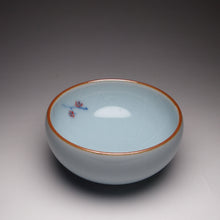 Load image into Gallery viewer, 100ml Hand Painted Plum Flower Royal Jade Ruyao Teacup 汝窑御青梅花杯
