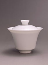 Load image into Gallery viewer, 100ml Little Horseshoe Tianbai Jingdezhen White Porcelain Gaiwan
