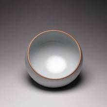 Load image into Gallery viewer, 105ml Moon White Ruyao Round Teacup 月白圆珠杯
