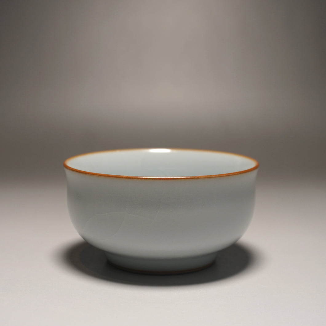 110ml Wide Moon White Ruyao Teacup 汝窑月白宽口圆柱杯