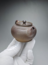 Load image into Gallery viewer, Wood Fired Nixing Teapot with Carving by Li Wenxin  李文新柴烧跳刀 110ml
