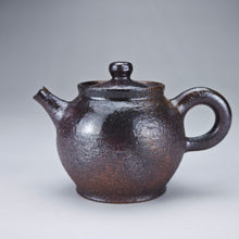 Load image into Gallery viewer, Wood Fired Dark Ash Elegant Nixing Teapot by Li Wenxin 李文新柴烧壶 100ml
