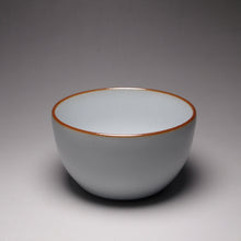 Load image into Gallery viewer, 110ml Moon White Ruyao Wide Teacup 110ml月白缸杯
