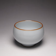 Load image into Gallery viewer, 110ml Moon White Ruyao Round Teacup 汝窑月白圆珠杯
