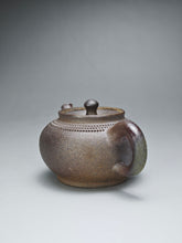 Load image into Gallery viewer, Wood Fired Nixing Teapot with Carving by Li Wenxin  李文新柴烧跳刀 110ml
