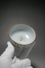 Load image into Gallery viewer, Fencai Hand Painted Blossoms Moon White Ruyao Teacup 粉彩花卉杯 115ml
