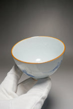 Load image into Gallery viewer, 120ml Qinghua Big Cricket Moon White Ruyao Teacup 月白汝窑蟋蟀杯

