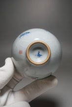 Load image into Gallery viewer, 120ml Qinghua Crickets Moon White Ruyao Teacup 月白汝窑蟋蟀杯
