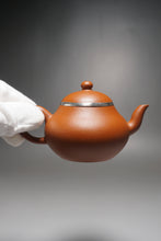 Load image into Gallery viewer, Silver Rim Zhuni Pear Yixing Teapot 朱泥包银梨形 120ml
