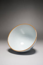 Load image into Gallery viewer, 120ml Qinghua Crickets Moon White Ruyao Teacup 月白汝窑蟋蟀杯
