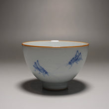 Load image into Gallery viewer, 120ml Qinghua Crickets Moon White Ruyao Teacup 月白汝窑蟋蟀杯
