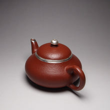 Load image into Gallery viewer, PRE-ORDER: Zhuni Dahongpao Pear Yixing Teapot with Pure Silver 朱泥大红袍包银梨形壶 120ml
