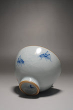 Load image into Gallery viewer, 120ml Qinghua Crickets Moon White Ruyao Teacup 月白汝窑蟋蟀杯

