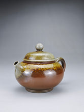 Load image into Gallery viewer, Wood Fired Bian Fanggu Nixing Teapot by Li Wenxin  李文新柴烧坭兴扁仿古 125ml
