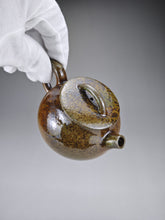 Load image into Gallery viewer, Wood Fired Bian Nixing Teapot by Li Wenxin  李文新柴烧扁坭兴壶 130ml
