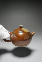 Load image into Gallery viewer, Wood Fired Round Nixing Teapot by Li Wenxin 李文新柴烧壶 130ml
