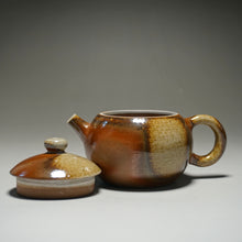 Load image into Gallery viewer, Wood Fired Round Nixing Teapot by Li Wenxin 李文新柴烧壶 130ml
