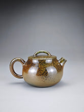 Load image into Gallery viewer, Wood Fired Bian Nixing Teapot by Li Wenxin  李文新柴烧扁坭兴壶 130ml
