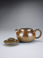 Load image into Gallery viewer, Wood Fired Bian Nixing Teapot by Li Wenxin  李文新柴烧扁坭兴壶 130ml
