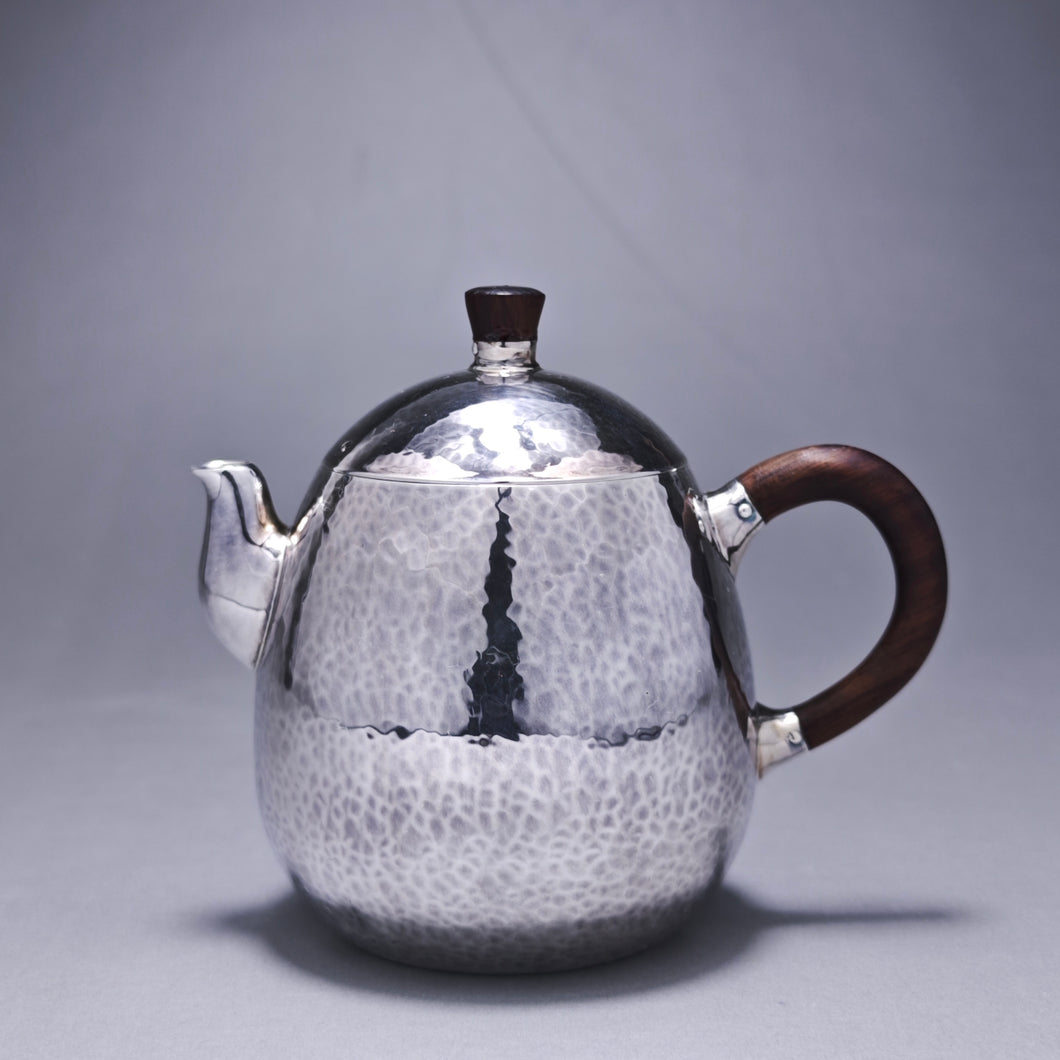 999 Pure Silver Handmade Egg Shape Teapot 全手工纯银999蛋形壶 135ml