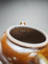 Load image into Gallery viewer, Wood Fired Bian Fanggu Nixing Teapot by Li Wenxin  李文新柴烧扁仿古 135ml
