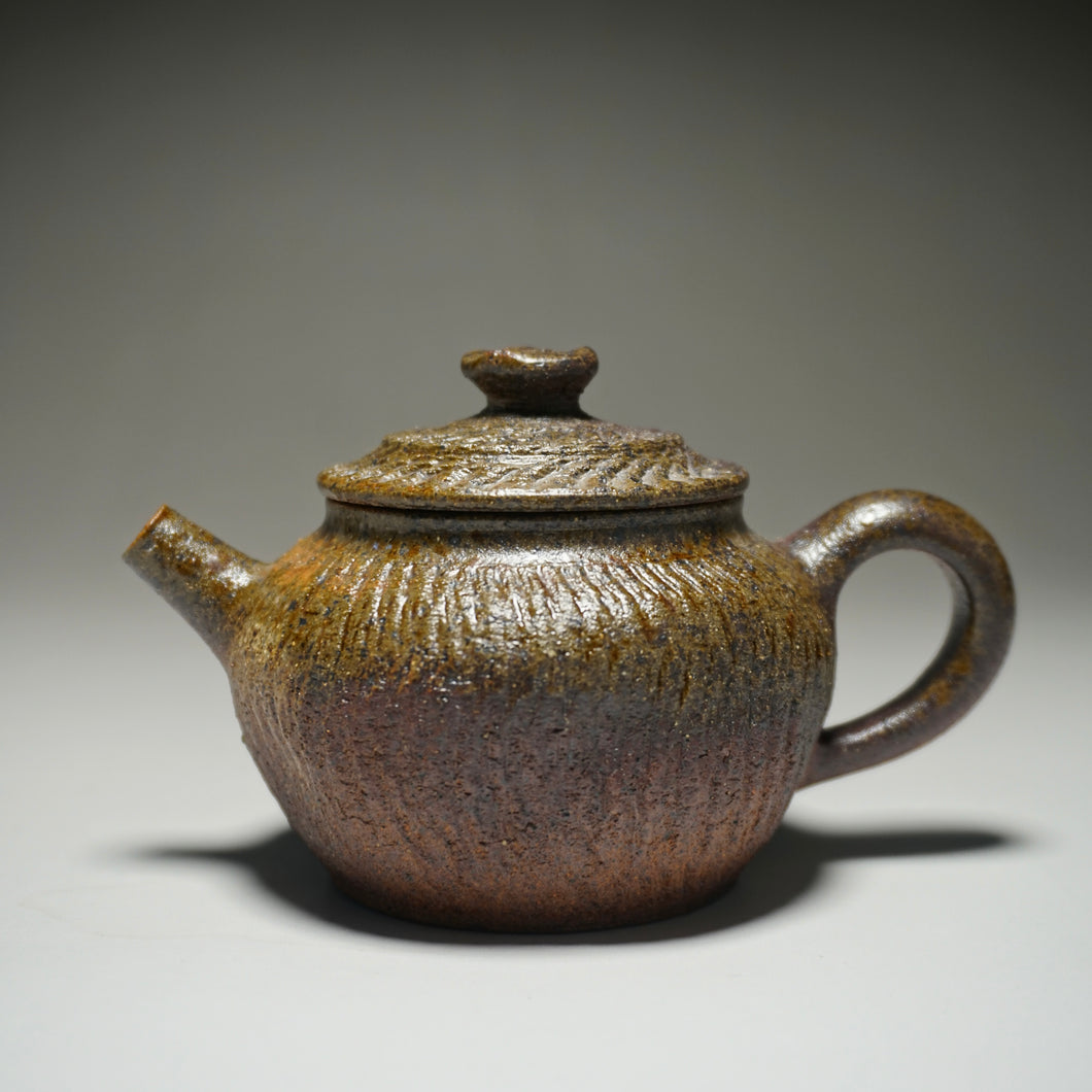 Wood Fired Wabi-Sabi Nixing Teapot by Li Wenxin 李文新柴烧跳刀 135ml