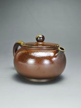 Load image into Gallery viewer, Wood Fired Bian Fanggu Nixing Teapot by Li Wenxin  李文新柴烧扁仿古 135ml
