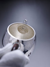 Load image into Gallery viewer, 999 Pure Silver Handmade Egg Shape Teapot 全手工纯银999蛋形壶 135ml
