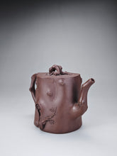 Load image into Gallery viewer, Fully Handmade Zini Plum Tree Stump Yixing Teapot 全手工紫泥梅桩 265ml
