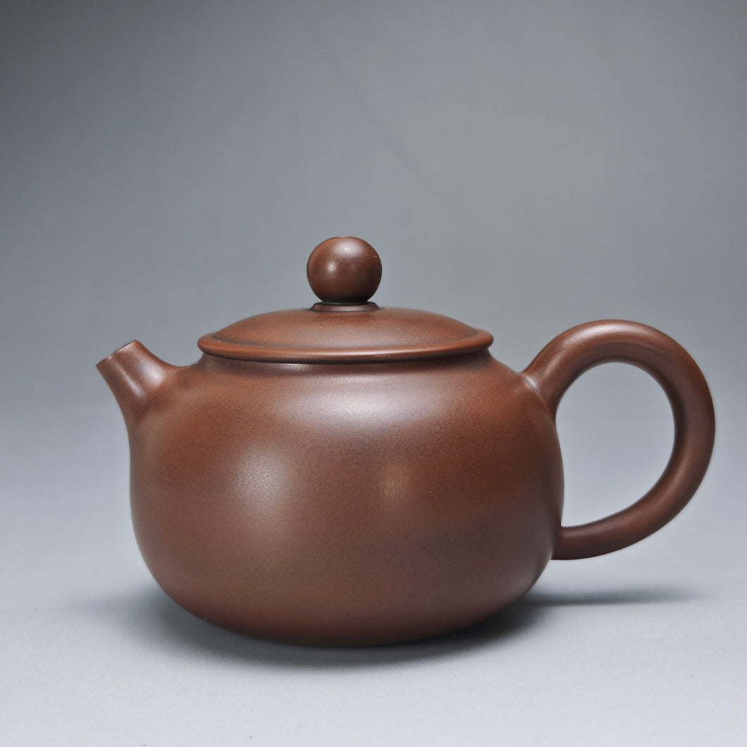 140ml Round Nixing Teapot by Li Wenxin 李文新扁壶