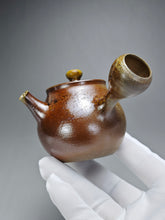 Load image into Gallery viewer, Wood Fired Side Handle Nixing Teapot by Li Wenxin 李文新柴烧坭兴侧把壶 140ml
