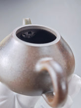 Load image into Gallery viewer, Wood Fired Melon Dicaoqing Yixing Teapot 柴烧紫泥瓢瓜 140ml
