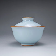 Load image into Gallery viewer, Azure Ruyao Fuyuan Gaiwan 汝窑天青福圆盖碗
