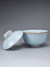 Load image into Gallery viewer, Azure Ruyao Fuyuan Gaiwan 汝窑天青福圆盖碗
