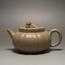 Load image into Gallery viewer, Fully Handmade Jiangpo-Qingni Jingwen Lion Head Yixing Teapot by Feng Tao 全手工冯涛降坡青泥筋纹狮球 140ml
