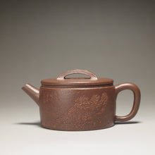 Load image into Gallery viewer, Fully Handmade Lao Duanni Hanwa Yixing Teapot with Fish Carving by Wang Kaili 全手工王凯丽制老段泥鱼乐汉瓦 150ml
