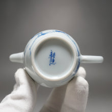 Load image into Gallery viewer, Qinghua Bird and Fish Jingdezhen Porcelain Tall Teapot 青花手绘高士壶 150ml
