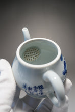 Load image into Gallery viewer, Qinghua Duck and Lotus Jingdezhen Fine Porcelain Teapot by Master KuangShi 150ml
