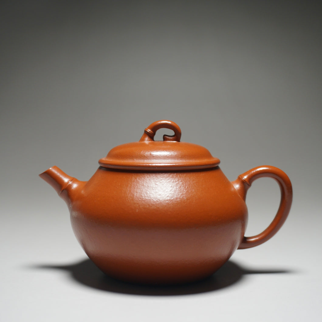 Fully Handmade Zhuni Yuanzhu Teapot by Huang Qiuhui 全手工黄秋慧制极品朱泥圆竹 150ml