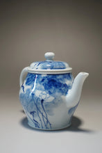 Load image into Gallery viewer, Qinghua Duck and Lotus Jingdezhen Fine Porcelain Teapot by Master KuangShi 150ml
