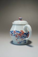 Load image into Gallery viewer, Qinghua Blossoms and Cranes Jingdezhen Fine Porcelain Teapot by Master KuangShi 150ml
