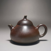 Load image into Gallery viewer, Wood Fired Lao Zini Gourd Yixing Teapot 柴烧五号井紫泥匏瓜 150ml
