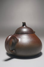 Load image into Gallery viewer, Wood Fired Lao Zini Gourd Yixing Teapot 柴烧五号井紫泥匏瓜 150ml
